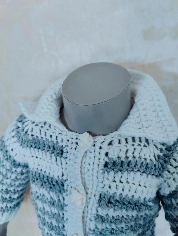💎 Conjunto de punto en malla gris y blanco • 1/3 meses • Tendencia 💎 – photo 5